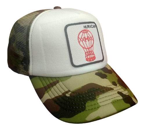 Imagen 2 de 8 de Gorra Trucker Escudo Bordado Huracán Camuflado