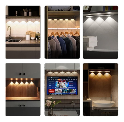 Luz Led Lampara Vinos Mixio Sensor movimiento recargable usb 80cm estructura blanco