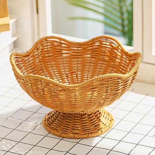 Cesta De Bocadillos, Canasta De Pan Con Tazón De 25x14cm
