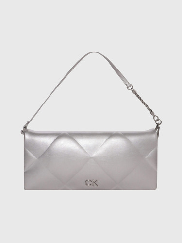 Clutch Plateado De Mujer Con Monograma Calvin Klein