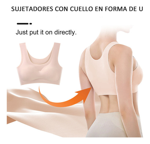 Sujetadores Inalámbricos De Algodón Para Mujer Con Copas Ext