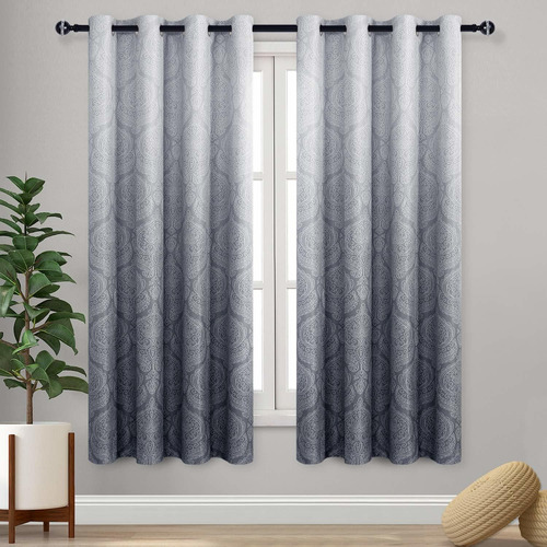 Ombre Blackout Curtains For Living Room  Thermal Insula...