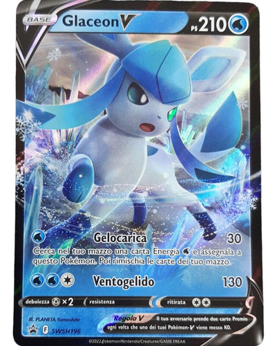 Cartas Pokemon - Glaceon V Holo Promo + Pack 10 Cartas