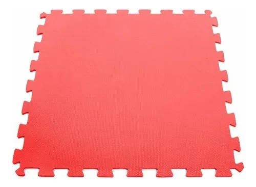 Pisos Goma Eva Tatame Encastrables Monocolor Color Rojo