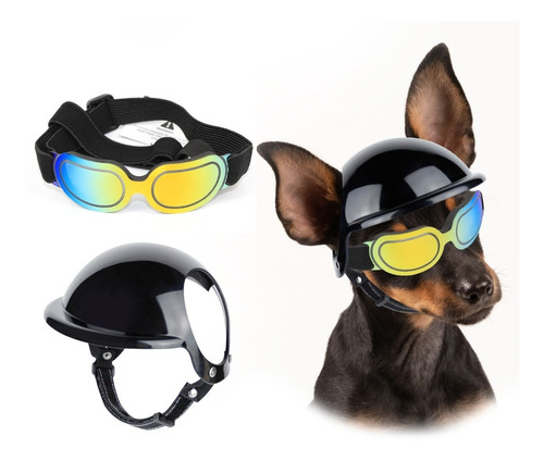 Gafas De Sol Para Perros Pequeños, Casco Para Perros Con Agu