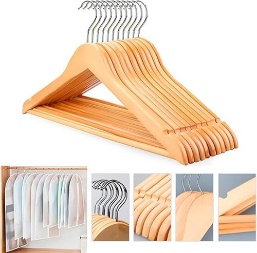 Brandtrendy Set 25 Ganchos De Madera Resistente Y 7 Cubre