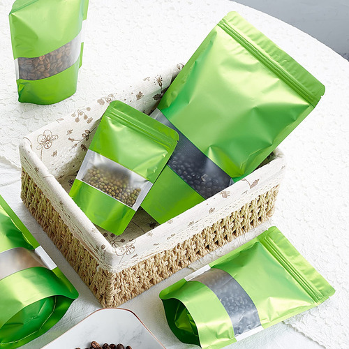 400 Bolsas Stand Up Pouch De Plastico Para 50g 10x15cm Color Verde