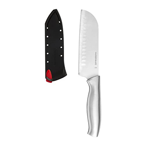 Cuchillo Con Funda Autoafilante Acero Inoxidable 12.7 Cm