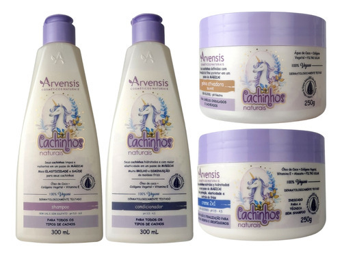 Kit Arvensis Cachinhos Sh Cond Creme 2x1 Geleia Suave