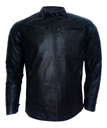 Chaquetas Cuero Sintetico Para Hombre Exelente Look Broche