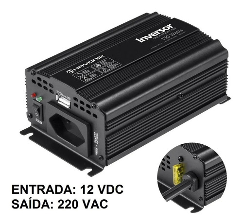 Inversor Onda Modificada 150w E:12vdc Sd:220v Hayonik Pw11-7