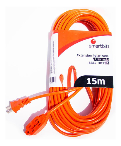 Smartbitt Cable De Extensión Uso Rudo 15m Hd Color Naranja