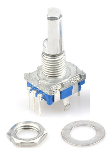 Paq. 2 Pzas. Potenciometro Encoder Rotativo 5 Pines Switch