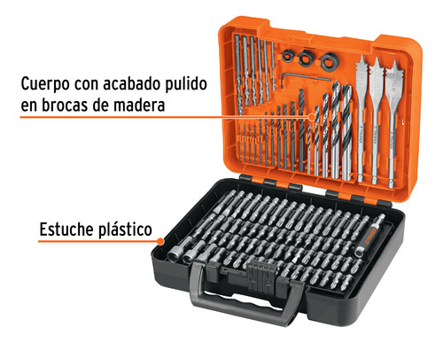 Juego De Herramientas 100 Brocas Y Puntas Truper 100872
