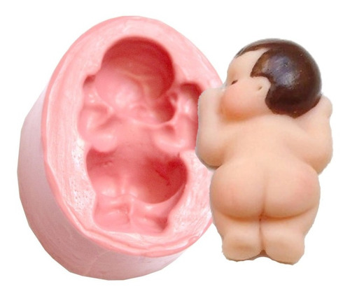 Forma Molde Silicone Bebe Bumbum 5cm P/ Biscuit Lembrancinha