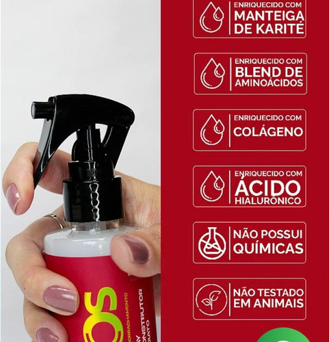 Sos Antiemborrachamento Shampoo Cond Leave-in Máscara Spray