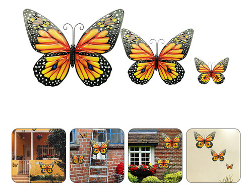 Calcomanías De Pared Con Forma De Mariposa, 3 Unidades