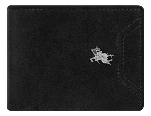 Cartera Para Caballero / Polo Elegante / Opw Opw002 Negro Liso