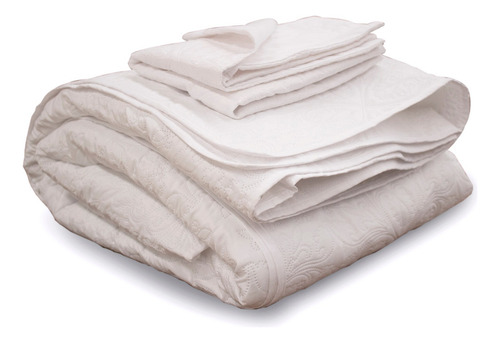 Colcha Gala Blanca Doble Vista Queen Size