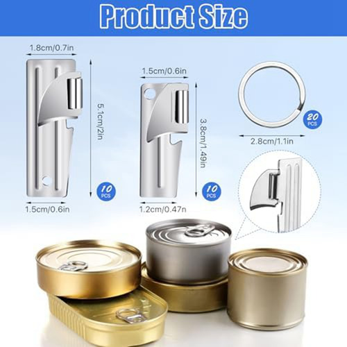 Abridores De Latas P38 Y P51 Con Llaveros, Acero Inoxidable