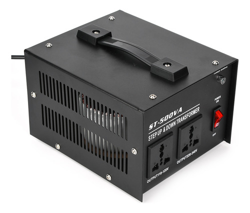 Convertidor De Voltaje Transformer De 500 W, 2 Enchufes Univ