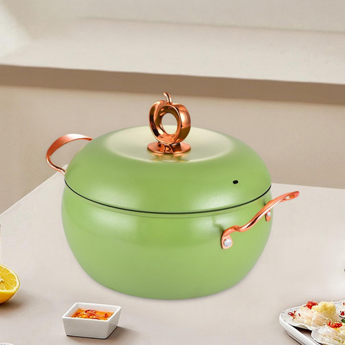 Olla De Sopa Antiadherente, Cazuela De Cocina, Doble Verde