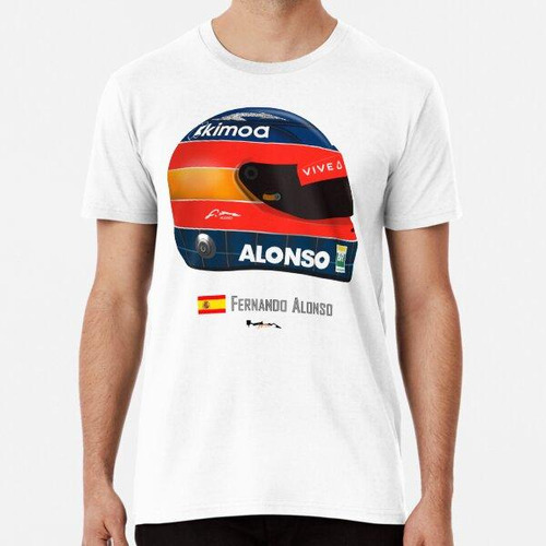 Remera Casco Fernando Alonso 2018 De Jage Owen Algodon Premi