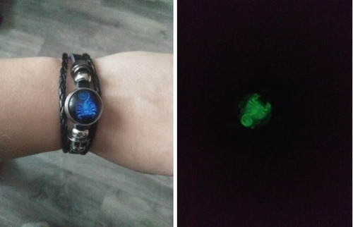 Pulseira Unissex Signos Que Brilham No Escuro Signo Câncer Diâmetro 2 Cm