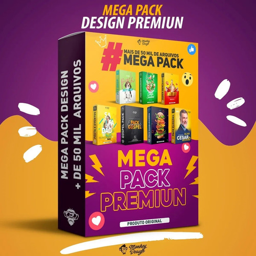 Imagem 1 de 10 de Super Pack De Artes Editáveis Mídias Sociais Em Português
