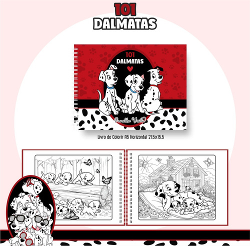 Livro De Colorir 101 Dalmatas Estilo Bobbie Goods . Branco