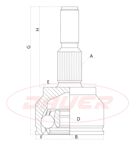 Homocinética Rueda Ford Focus Iii 27-23