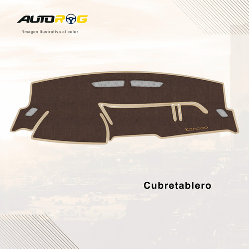 Cubretablero Autorog Para Renault Kangoo Año 2019 Bordado Café-beige R24-g/rn11b