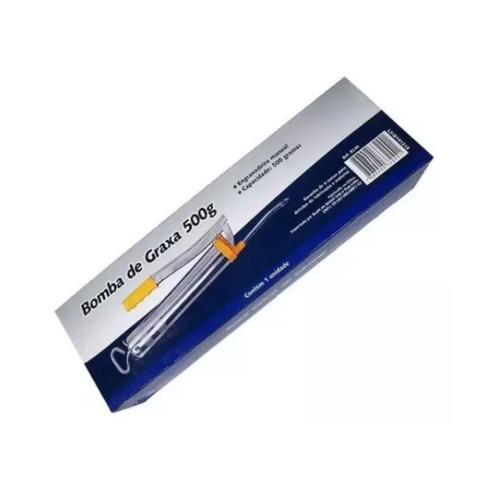 Bomba De Graxa Engraxadeira Manual Bico Flexível Rígido 500g