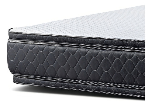 Colchón Alta Densidad Emperador 140 X 190 X 34 Doble Pillow Color Azul Oscuro