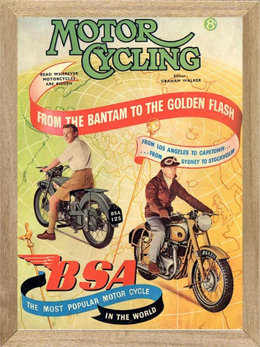 Bsa Moto  Cuadros Posters Carteles H236