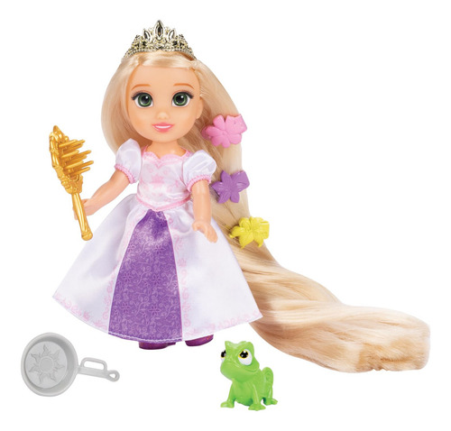 Muñeca Rapunzel Disney Princesa Pelo Largo Vestido Morado