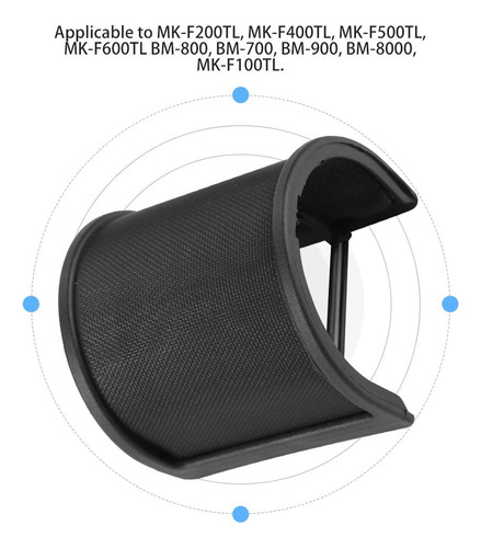 Pop Filter Máscara De Filtro De Micrófono En Forma De U Compatible Con Hyperx Quadcast Negro