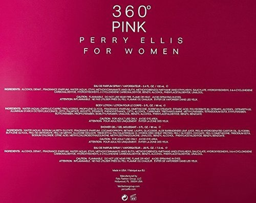 Imagen 4 de 4 de Perry Ellis 360 Pink Para Mujer Gift Set (eau De Parfum Spra