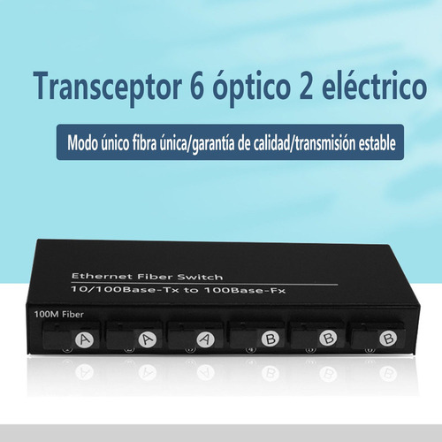 Convertidor Medios De Fibra Óptica Switch