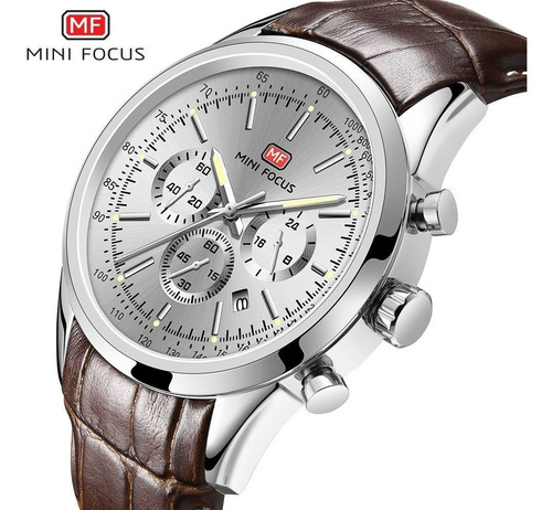 Relogio De Pulso, Pulseira Em Couro, Marca Mini Focus