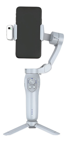 Estabilizador Gimbal 3 ejes L7c Pro Plus con AI de seguimiento facial Luz y tripode color gris