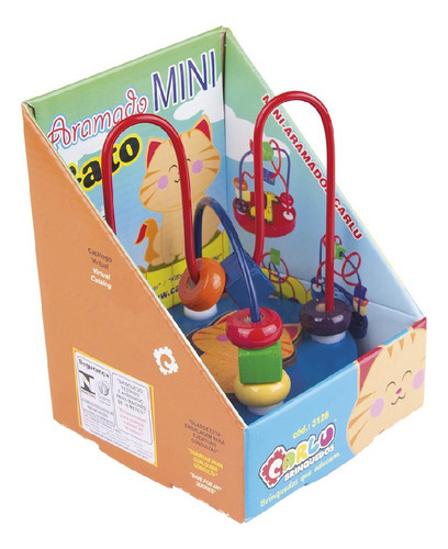 Brinquedo Pedagógico Educativo Aramado Mini Gato Carlu