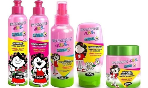 Kit Kids Cacheado Shampoo Condicionador Finalizador Spray...