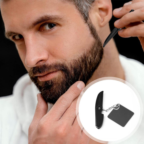 2 Peine De Bolsillo Plegable Para Hombre Accesorio Barba