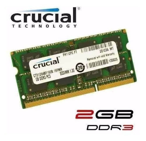 Memoria Ddr3 De 2gb Crucial