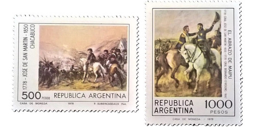 1978 San Martin Chacabuco Maipú- Argentina (sellos) Mint