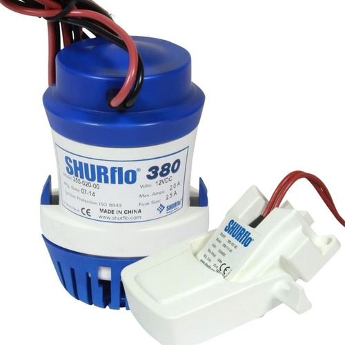 Bomba De Porão Com Automático 12v 380gph Compacto Shurflo