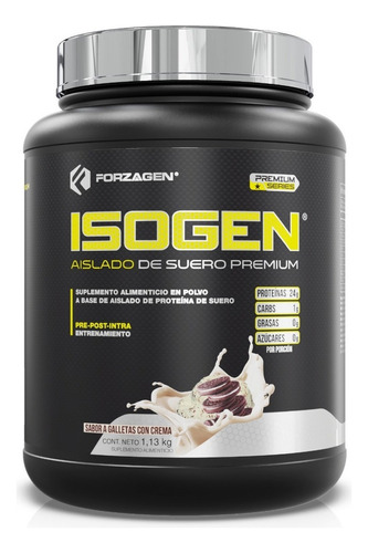 Forzagen Proteína Isogen 2,5 Lb | 100% Whey Isolate Sabor Galletas con Crema