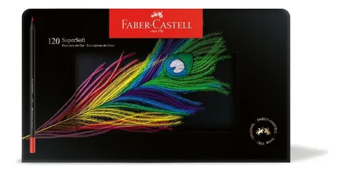 Lápiz de color redondo Supersoft de 120 colores en lata - Pack Co
