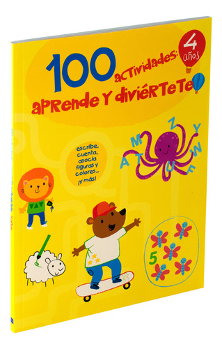 Libro Infantil Con 100 Actividades Para Aprender Y Divertirte 4 Años
